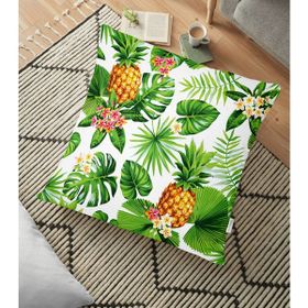 RealHomes YER-3260 Summer Tropikal Desenli Özel Tasarımlı 70x70 cm Yer Minderi