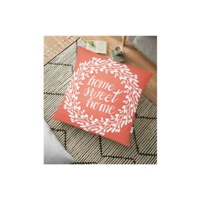 RealHomes YER-505 Home Sweet Home Dijital Baskılı Dekoratif 70x70 cm Yer Minderi