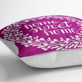 RealHomes YER-506 Home Sweet Home Dijital Baskılı Dekoratif 70x70 cm Yer Minderi