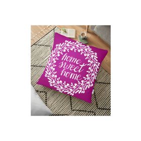 RealHomes YER-506 Home Sweet Home Dijital Baskılı Dekoratif 70x70 cm Yer Minderi
