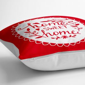 RealHomes YER-508 Home Sweet Home Dijital Baskılı Dekoratif 70x70 cm Yer Minderi