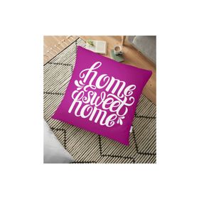 RealHomes YER-518 Home Sweet Home Dijital Baskılı Dekoratif 70x70 cm Yer Minderi