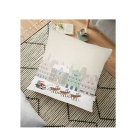 Realhomes YER-853 Christmas Temalı Dijital Baskılı 70x70 cm Yer Minderi