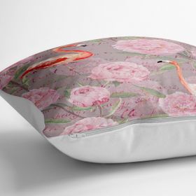 Realhomes YER-917 Flamingo Desenli Dijital Baskılı 70x70 cm Yer Minderi