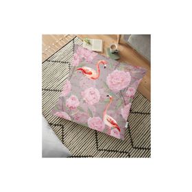 Realhomes YER-917 Flamingo Desenli Dijital Baskılı 70x70 cm Yer Minderi