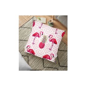 Realhomes YER-920 Flamingo Desenli Dijital Baskılı 70x70 cm Yer Minderi