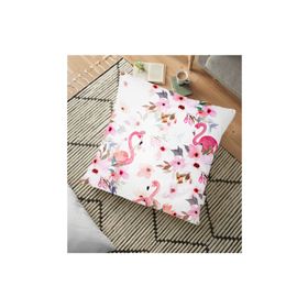 Realhomes YER-925 Flamingo Desenli Dijital Baskılı 70x70 cm Yer Minderi
