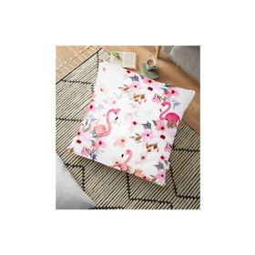 Realhomes YER-925 Flamingo Desenli Dijital Baskılı 70x70 cm Yer Minderi