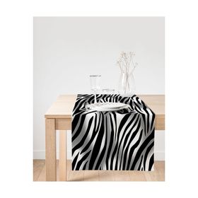 Realhomes Zebra Desenli Dijital Baskılı Modern Süet Runner