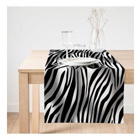 Realhomes Zebra Desenli Dijital Baskılı Modern Süet Runner