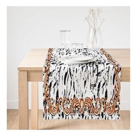 Realhomes Zebra Motifli Özel Tasarım Dijital Baskılı Modern Süet Runner