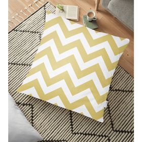 RealHomes Zigzag Desen Dijital Baskılı Dekoratif 70x70 cm Yer Minderi
