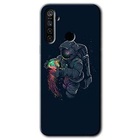 Realme 5I Astronot Kıyafeti Baskılı Uyumlu Silikon Kılıf