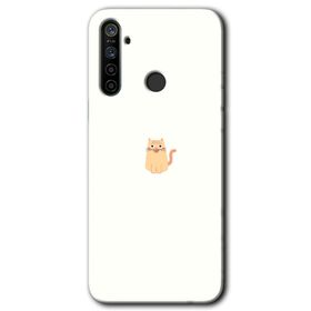 Realme 5I Cat Minimalism Baskılı Uyumlu Silikon Kılıf
