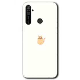 Realme 5I Cat Minimalism Baskılı Uyumlu Silikon Kılıf