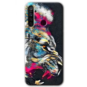Realme 5I Colorfull Aslan Baskılı Uyumlu Silikon Kılıf