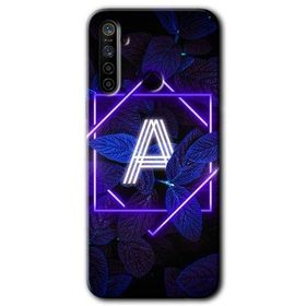 Realme 5I Dark Neon Yaprak A Harfi Baskılı Uyumlu Silikon Kılıf