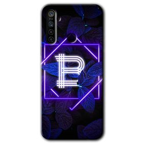 Realme 5I Dark Neon Yaprak B Harfi Baskılı Uyumlu Silikon Kılıf