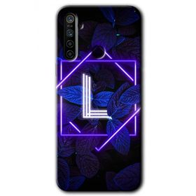 Realme 5I Dark Neon Yaprak L Harfi Baskılı Uyumlu Silikon Kılıf