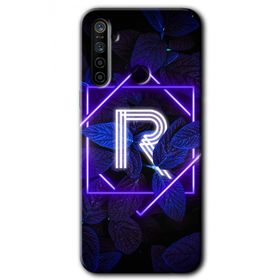 Realme 5I Dark Neon Yaprak R Harfi Baskılı Uyumlu Silikon Kılıf