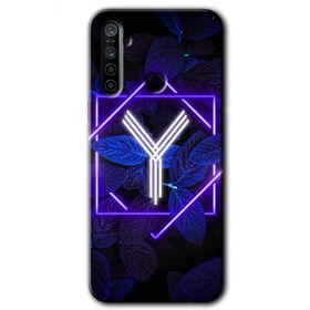 Realme 5I Dark Neon Yaprak Y Harfi Baskılı Uyumlu Silikon Kılıf