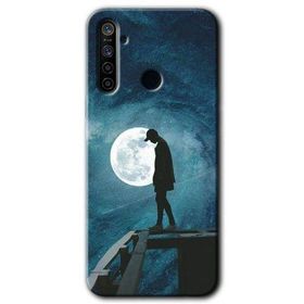 Realme 5I Dolunay Yalnızlık Baskılı Uyumlu Silikon Kılıf