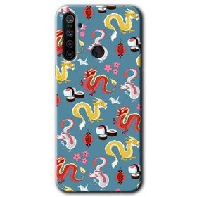 Realme 5I Funky Dragon Baskılı Uyumlu Silikon Kılıf