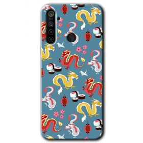 Realme 5I Funky Dragon Baskılı Uyumlu Silikon Kılıf