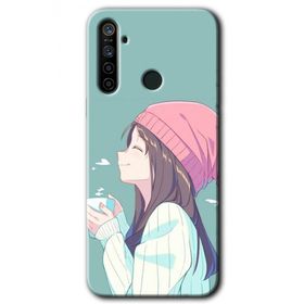 Realme 5I Happy Girl Baskılı Uyumlu Silikon Kılıf