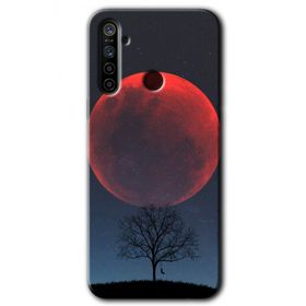 Realme 5I Kanlı Ay Baskılı Uyumlu Silikon Kılıf