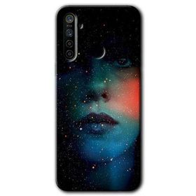 Realme 5I Karanlık Kadın Baskılı Uyumlu Silikon Kılıf