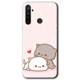 Realme 5I Kedi Aşkı Baskılı Uyumlu Silikon Kılıf