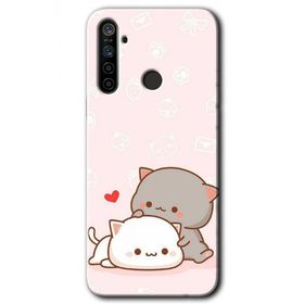 Realme 5I Kedi Aşkı Baskılı Uyumlu Silikon Kılıf