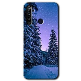 Realme 5I Kış Manzarası Baskılı Uyumlu Silikon Kılıf