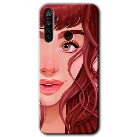 Realme 5I Kızıl Kız Baskılı Uyumlu Silikon Kılıf