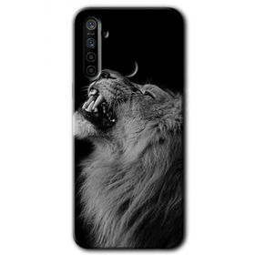 Realme 5I Lion Baskılı Uyumlu Silikon Kılıf
