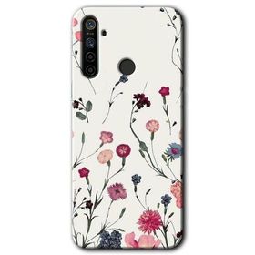 Realme 5I Mat Çiçek Baskılı Uyumlu Silikon Kılıf