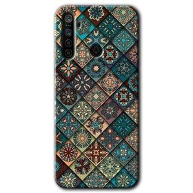 Realme 5I Mat Mandala Baskılı Uyumlu Silikon Kılıf
