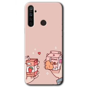 Realme 5I Meyveli Süt Baskılı Uyumlu Silikon Kılıf