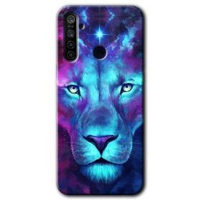 Realme 5I Neon Lion Baskılı Uyumlu Silikon Kılıf