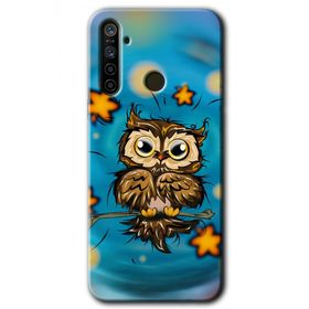 Realme 5I Owl Bird Stars Baskılı Uyumlu Silikon Kılıf