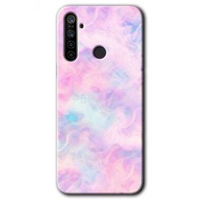Realme 5I Pembe Duman Baskılı Uyumlu Silikon Kılıf