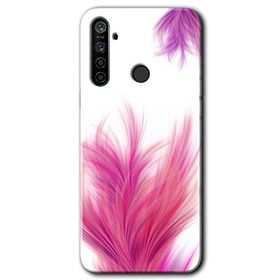 Realme 5I Pembe Tüy Baskılı Uyumlu Silikon Kılıf