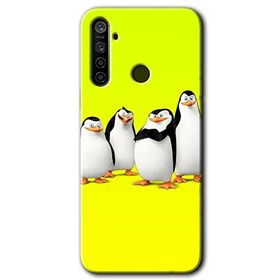 Realme 5I Penguenler Baskılı Uyumlu Silikon Kılıf
