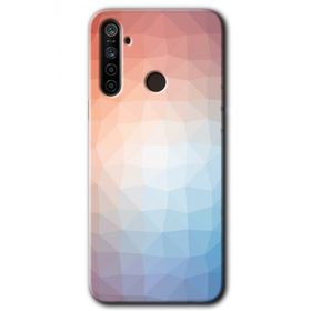 Realme 5I Polygon Graident 3 Baskılı Uyumlu Silikon Kılıf