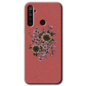 Realme 5I Retro Çiçek Baskılı Uyumlu Silikon Kılıf