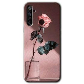 Realme 5I Retro Gül Baskılı Uyumlu Silikon Kılıf