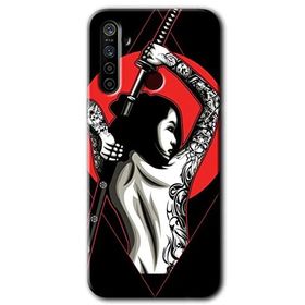 Realme 5I Samurai Girl Baskılı Uyumlu Silikon Kılıf