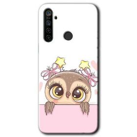 Realme 5I Sevimli Baykuş Baskılı Uyumlu Silikon Kılıf