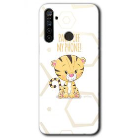 Realme 5I Sevimli Kedi 1 Baskılı Uyumlu Silikon Kılıf